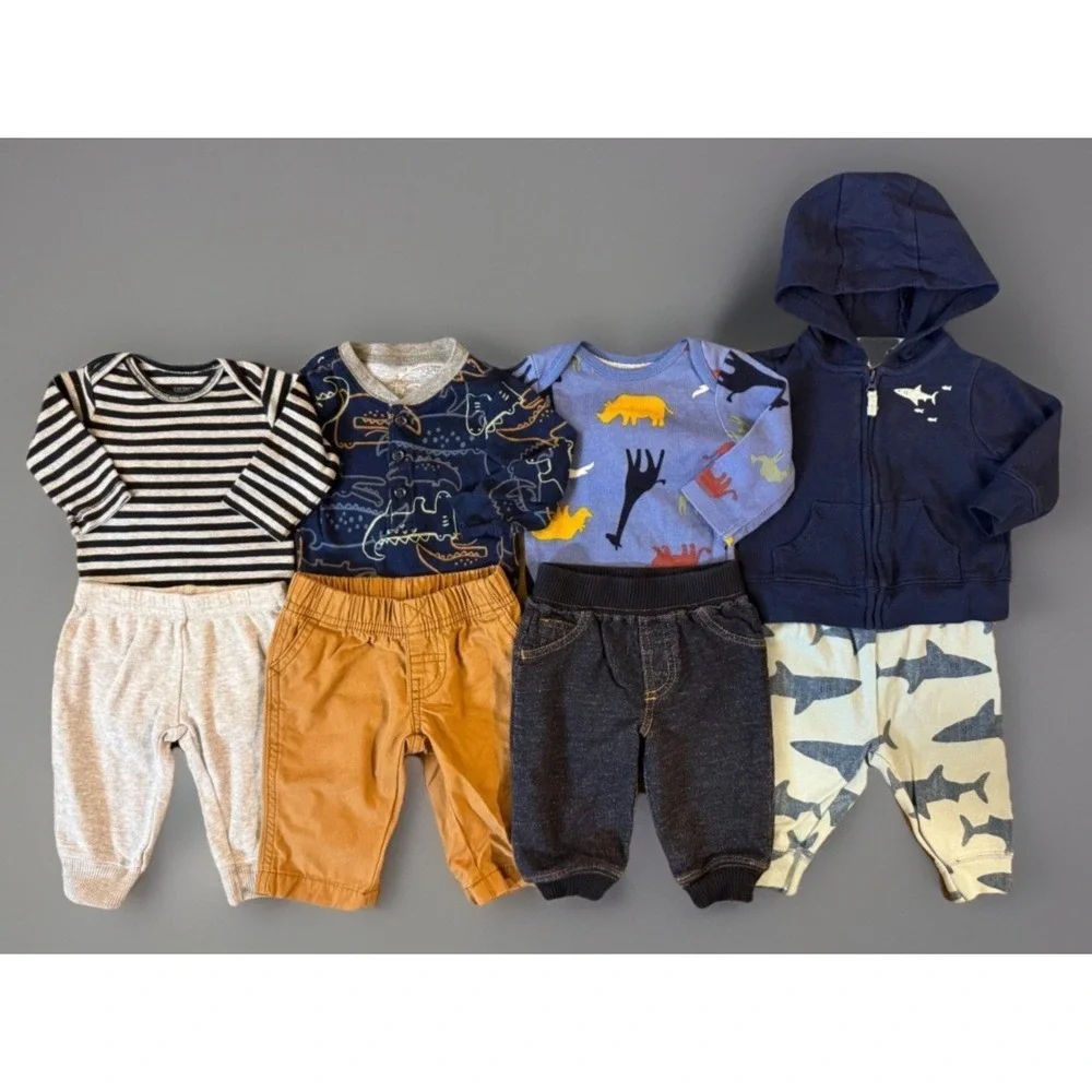 Baby Boy 3 Months Outfits Lot Jeans Pants Bodysuits Shirts Jacket Hoodie Clothes